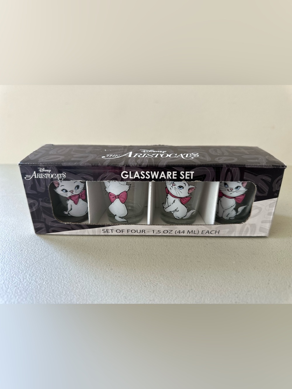 Disney The Aristocats Shot Glasses Set of Four NIB Silver Buffalo